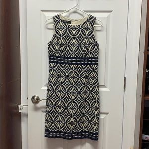 Jones New York Women’s Navy Ikat 6 Pencil Dress